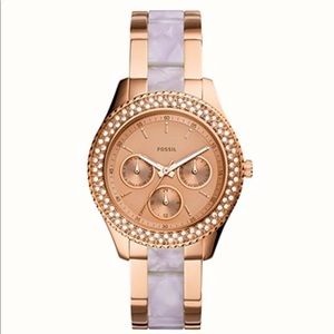 Fossil Stella 2-Tone Stainless Steel Acetate Watch